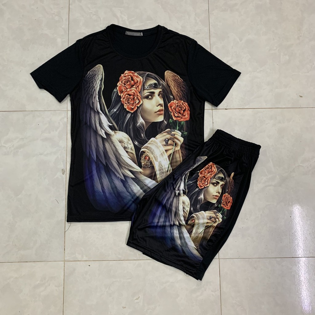 FREESHIP 50k-bộ thời trang nam cô gái hoa