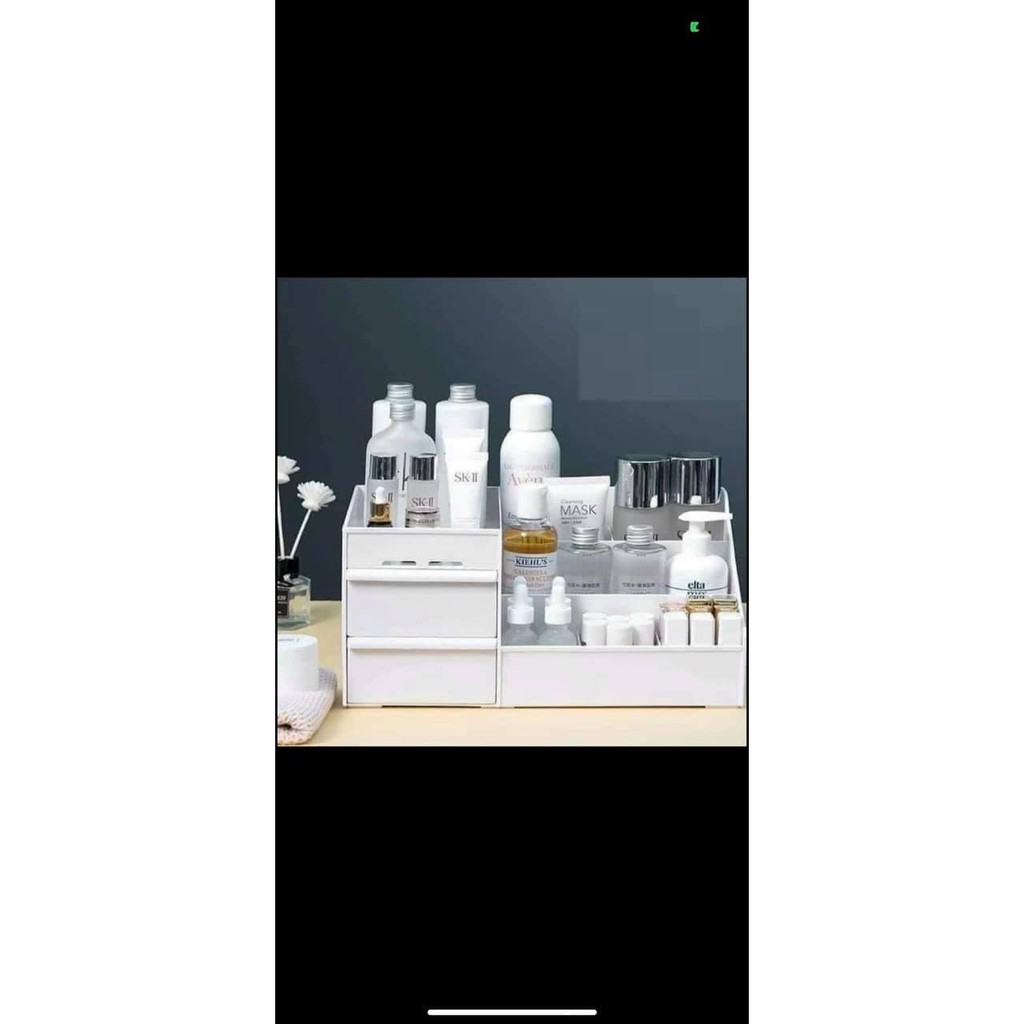 Kệ mỹ phẩm nhựa 3 tầng bền đẹp có ngăn kéo