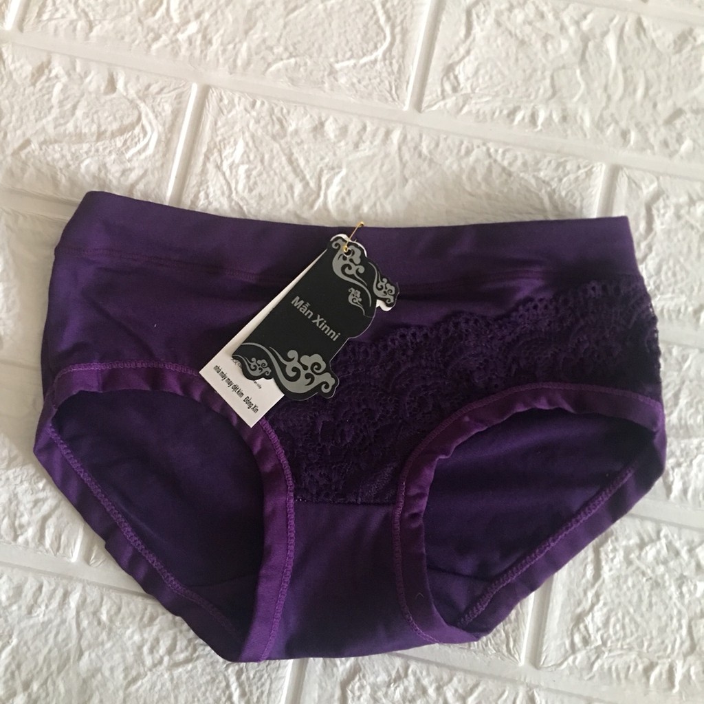 10 Quần Lót Nữ Cotton Ren Trước Nhiều Màu Sắc Siêu Đẹp FreeSize (42 kg - 55kg)