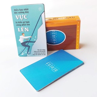 Bộ 52 Bookmark Ý Nghĩa - Fususu Card Blue từ #53 tới #104 - Tuyển Tập Các Câu Nói Hay Tạo Động Lực Mạnh