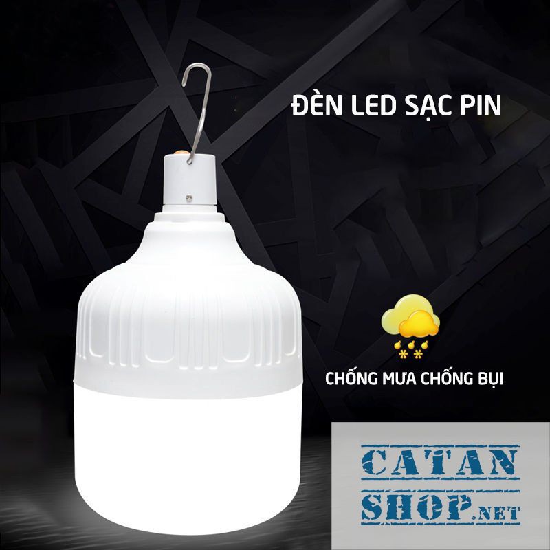 Bóng đèn LED sạc tích điện, đèn led sạc pin ánh sáng trắng, có móc treo kèm theo, chống thấm nước, công suất 20W HL146