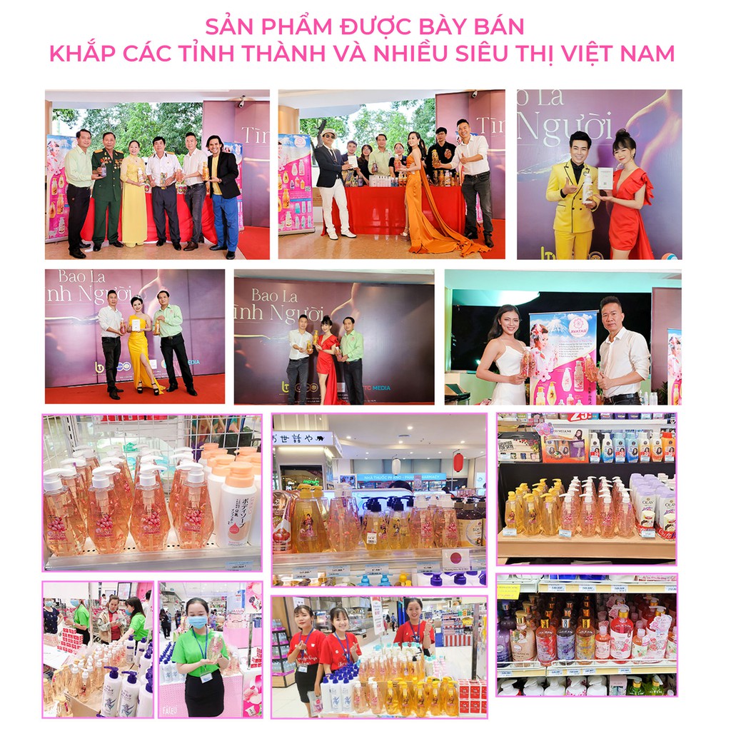 Sữa Tắm Nhật Bản Cánh Hoa Anh Đào JOJOBA AVATAR 750ml | BigBuy360 - bigbuy360.vn