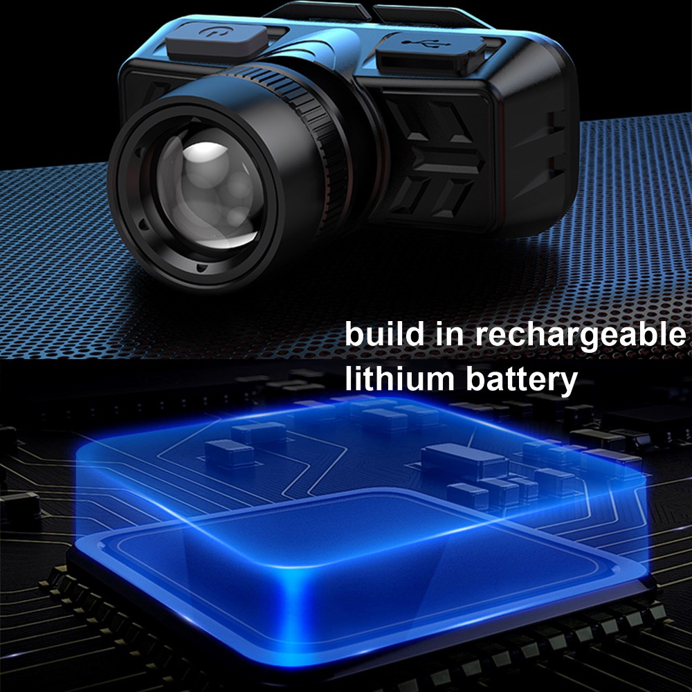 Đèn pin SUPERFIRE HL50 đeo đầu mini có thể sạc lại tiện lợi