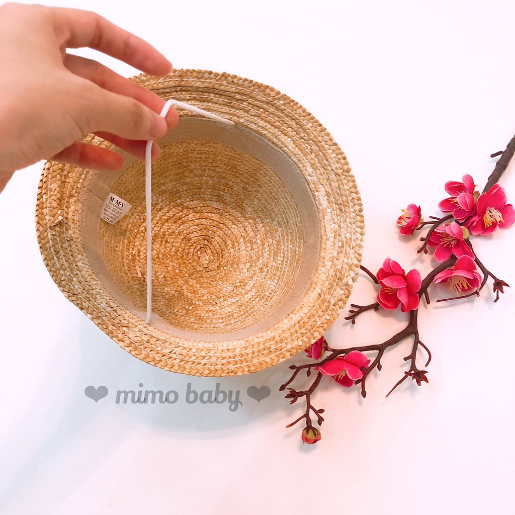 Mũ cói phong cách Nhật Bản cho bé Mimo Baby