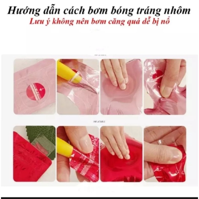 (TẶNG KÈM BƠM KEO ) SET BÓNG SINH NHẬT TÔNG HỒNG MS135