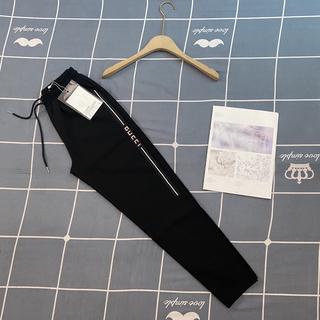 Quần baggy viền chữ chất umi Hàn cao cấp-WomanF