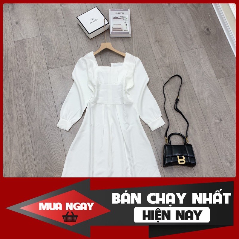 Váy Trắng Maxi Cực Sang Chảnh Diện Đám Cưới NYC Thì [ 𝐅𝐑𝐄𝐄 𝐒𝐇𝐈𝐏 ] - Chất Tuyết Mưa Qc Cao Cấp Cực Dầy Dặn -Tôn Dáng Lắm