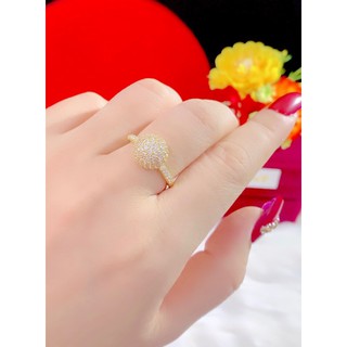 Nhẫn nữ kiểu bi màu vàng 18 cực xinh