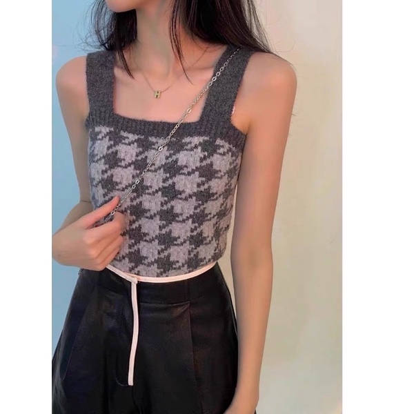 Set Áo Len Kiểu 2 Chi Tiết Hottrend Ulzzang, Hàng loại 1, Áo Len Mix Cadigan Croptop Quảng Châu