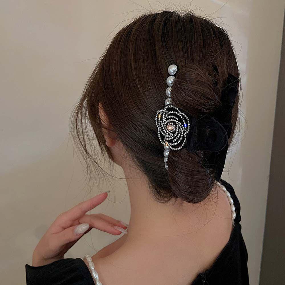 Kẹp Tóc Hình Nơ Bằng Nhung Phong Cách Hàn Quốc Thời Trang