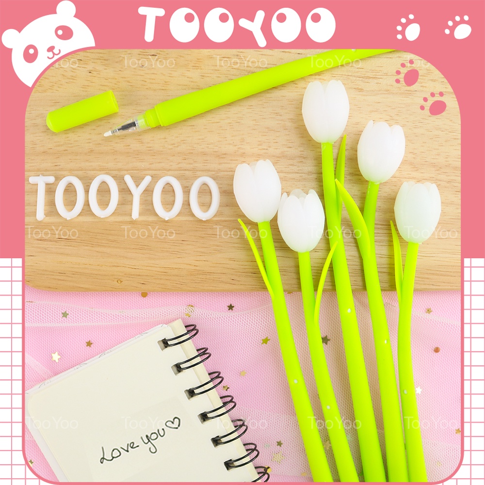 Bút bi nước mực đen hình búp hoa dễ thương cute TooYoo TY0078