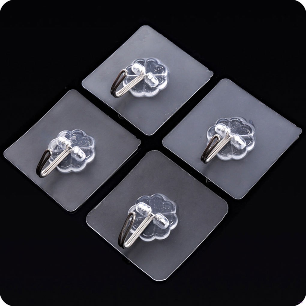 Bộ 6 Móc Treo Đồ Dán Tường Trong Suốt