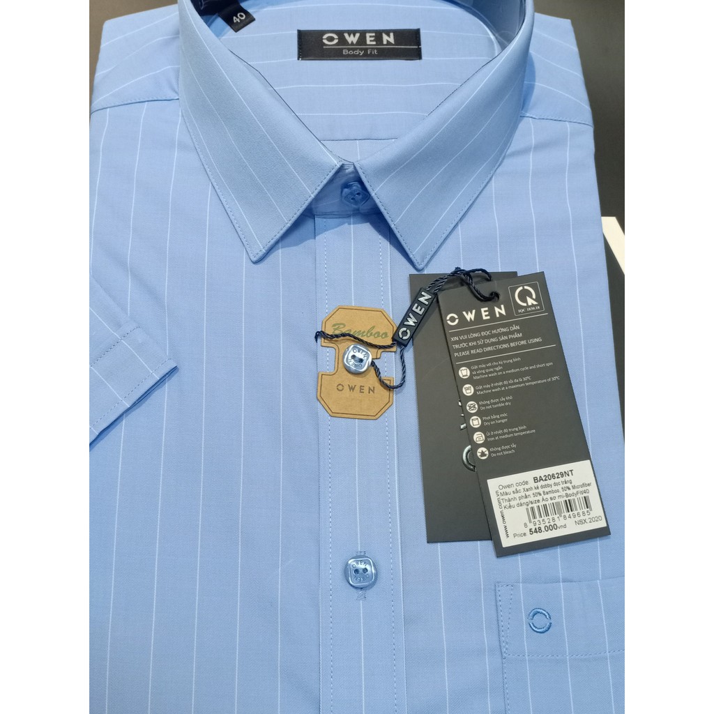 XẢ ÁO LẺ SIZE - Áo sơ mi cộc tay Owen 20629 size 38