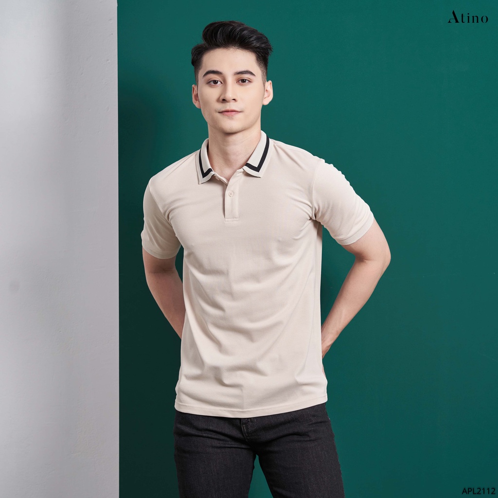 Áo Polo Nam NELI ATINO viền cổ thanh lịch vải cá sấu Cotton cao cấp thoáng mát chuẩn form PL4.3036