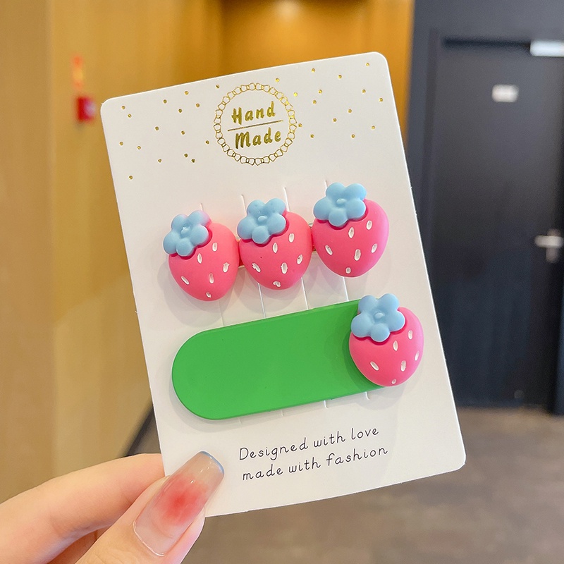 Set 2 Kẹp Tóc Hình Hoa Dễ Thương Cho Bé Gái