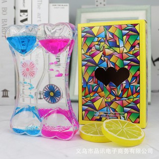 Đồng Hồ Cát Dầu Hình Trái Tim Đôi