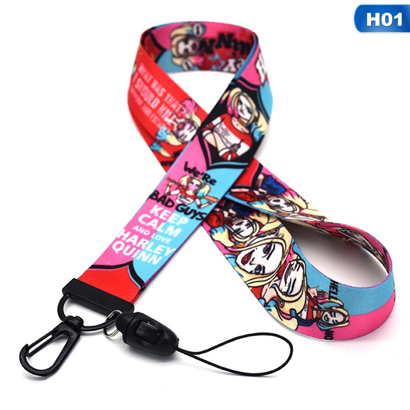 Dây Đeo Điện Thoại / Thẻ Tên / Chìa Khóa In Hình Harley Quinn Diy Sáng Tạo