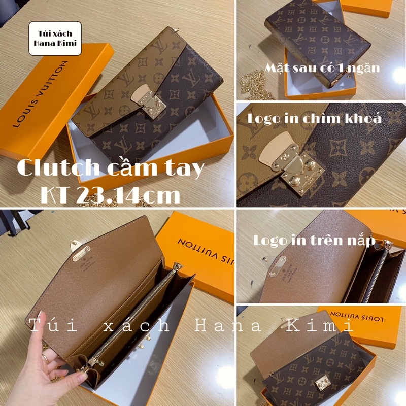 Ví cầm tay- Clutch cầm tay size 23 chất lượng tốt Full hộp