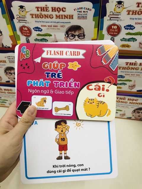 Bộ 150 flashcard giúp trẻ phát triển ngôn ngữ và giao tiếp - Thẻ học thông minh
