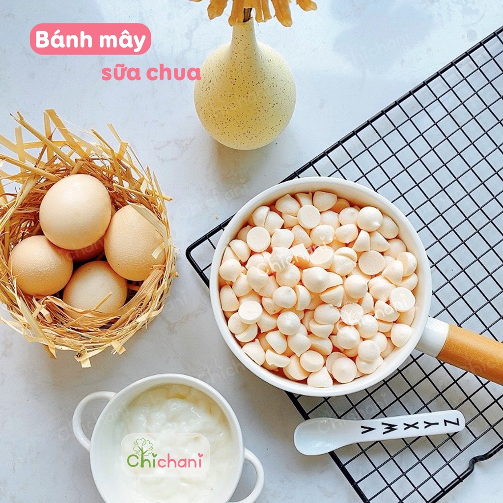 Bánh sữa chua khô giòn tan bồng bềnh mây trắng cho bé ăn dặm