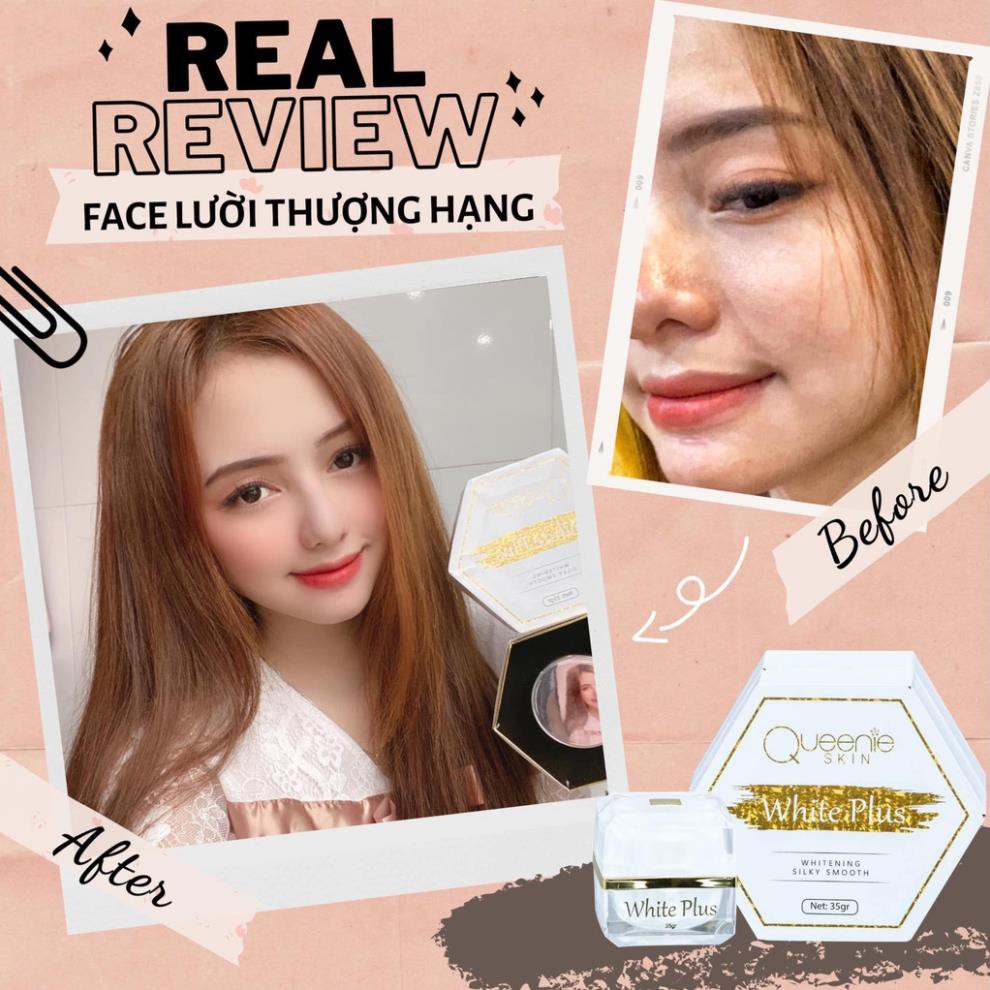 Kem Face Lười Thượng Hạng White Plus Queenie Skin - Kem Face Lười Queenie Skin 35gr
