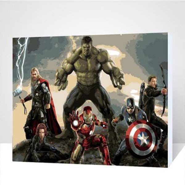 MARVEL Tranh Sơn Dầu Treo Tường Trang Trí Hình Siêu Anh Hùng