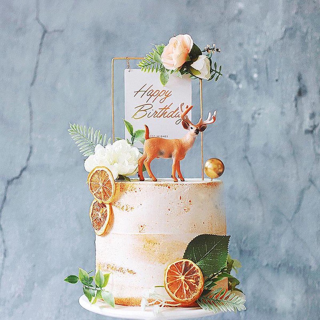 AUGUSTINA Que Cắm Trang Trí Bánh Kem Chữ Happy Birthday