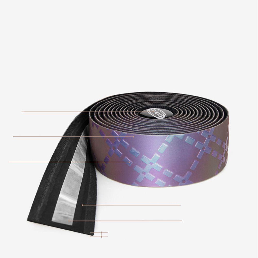 1 Cặp Băng Quấn Tay Lái Xe Đạp Bằng Da PU Phát Quang