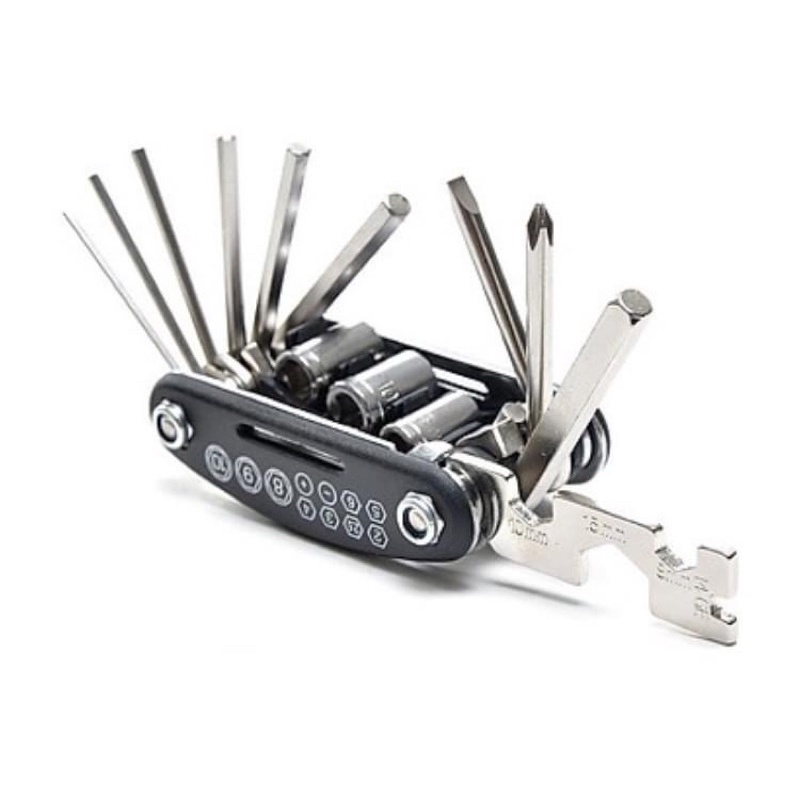 Bộ mở vít và lục giác cầm tay xe đạp nhỏ gọn đa năng 16 chức năng tiện lợi khi di chuyển