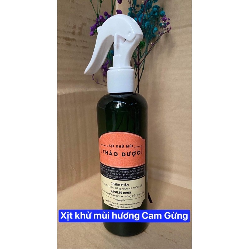 Xịt khử mùi hôi chân, giày dép, tủ..... (chai 250ml) tặng kèm 5 gói hút ẩm chống ẩm, mốc