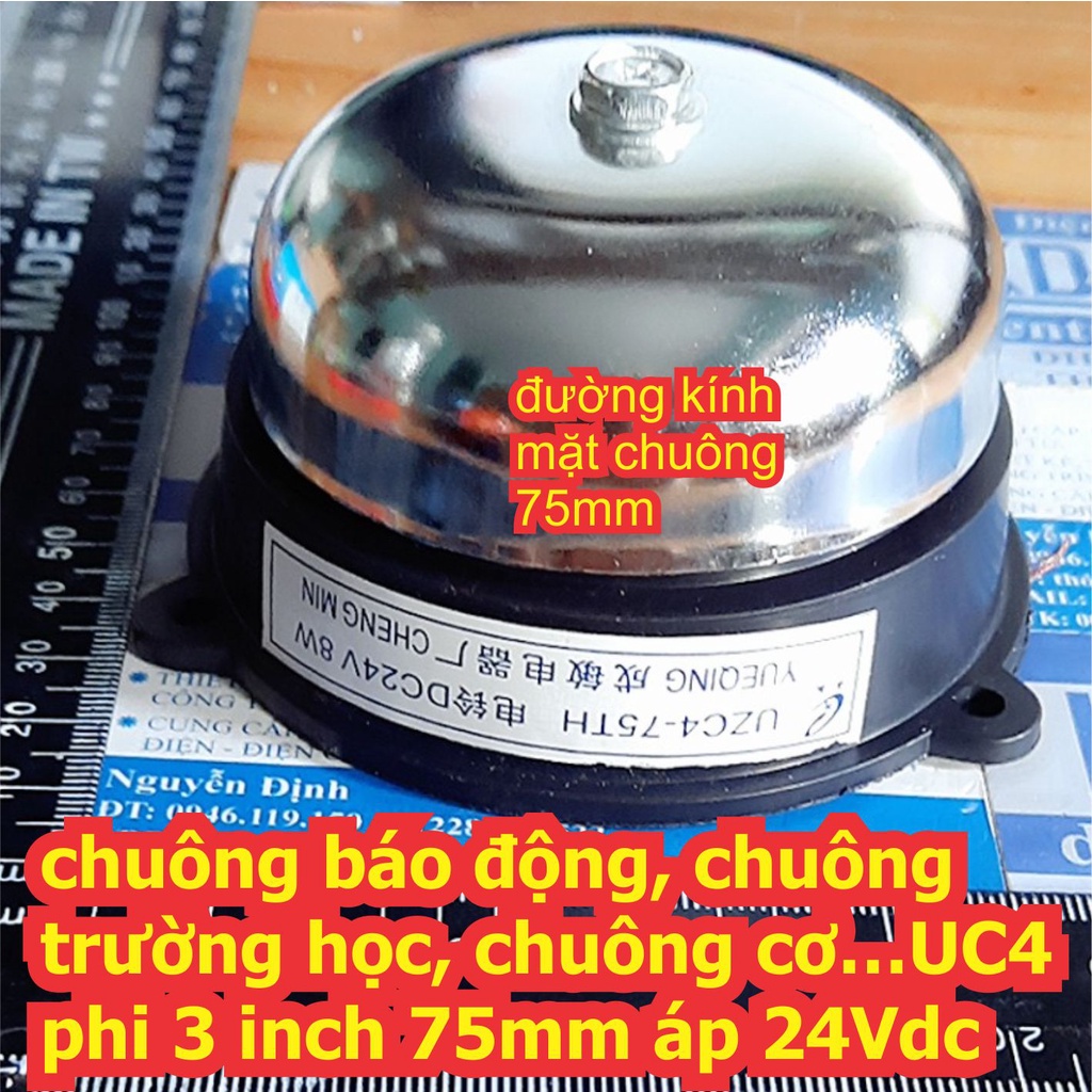 chuông báo động, chuông trường học, chuông cơ….phi 3 ~ 6 inch 75mm ~ 150mm áp 220Vac / 24Vdc kde5404