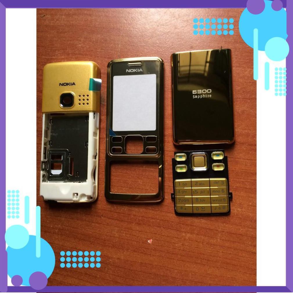 Đẹp rẻ Vỏ Có Sườn NOKIA 6300,Tặng Bàn Phím Zin Kèm Theo,Vỏ Đầy Đủ Đồ Kèm Theo