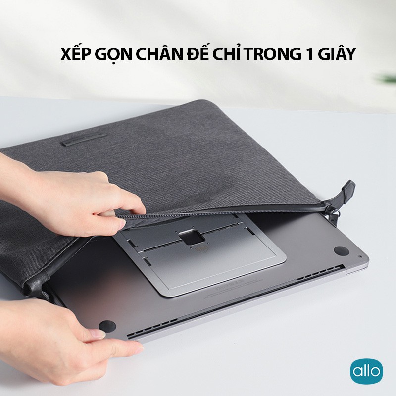 Chân Đế Kim Loại Cao Cấp Ultra Thin MacBook Stand, Giá Đỡ Laptop Sang Trọng Nhiều Độ Cao Điều Chỉnh, Cùng Màu MacBook