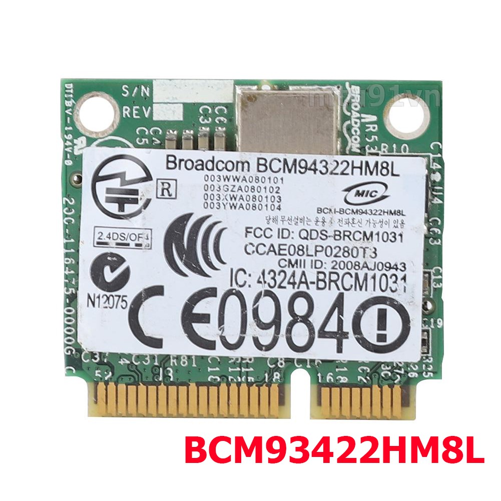 Card WiFi broadcom BCM94322HM8L dùng cho Hackintosh / MacOs