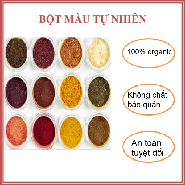 Bột màu thực phẩm tự nhiên từ rau củ quả