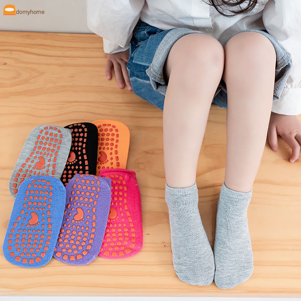 Nguyên Chất Màu Tất Cho Bé Silicon Tất Chống Trơn Trượt Sàn Tất Thời Trang Nhà Vớ Tập Yoga Dành Cho Trẻ Em Người Lớn