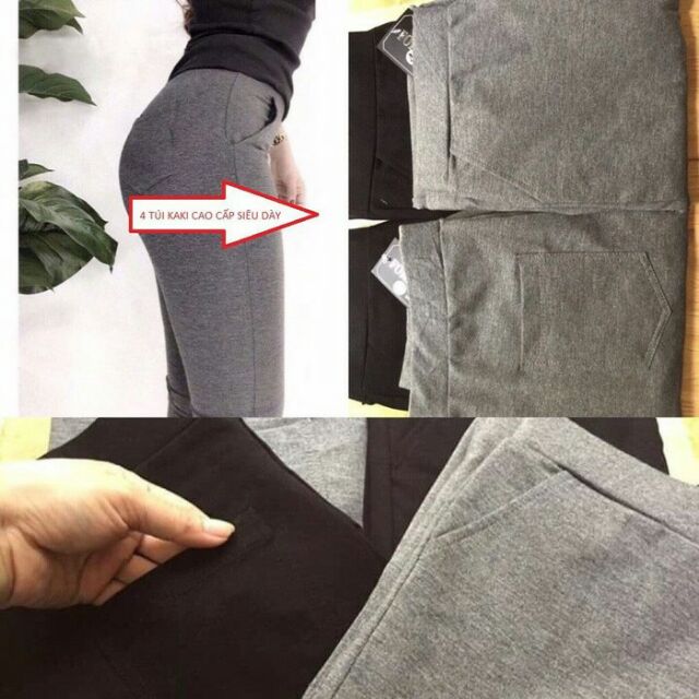 Quần legging tregging kaki 4 túi cao cấp | BigBuy360 - bigbuy360.vn