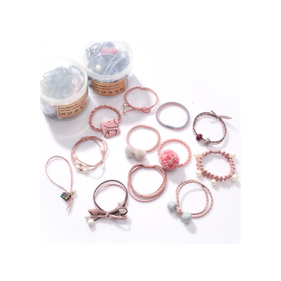 Sét 12 dây buộc tóc xuất Hàn loại tốt HD03