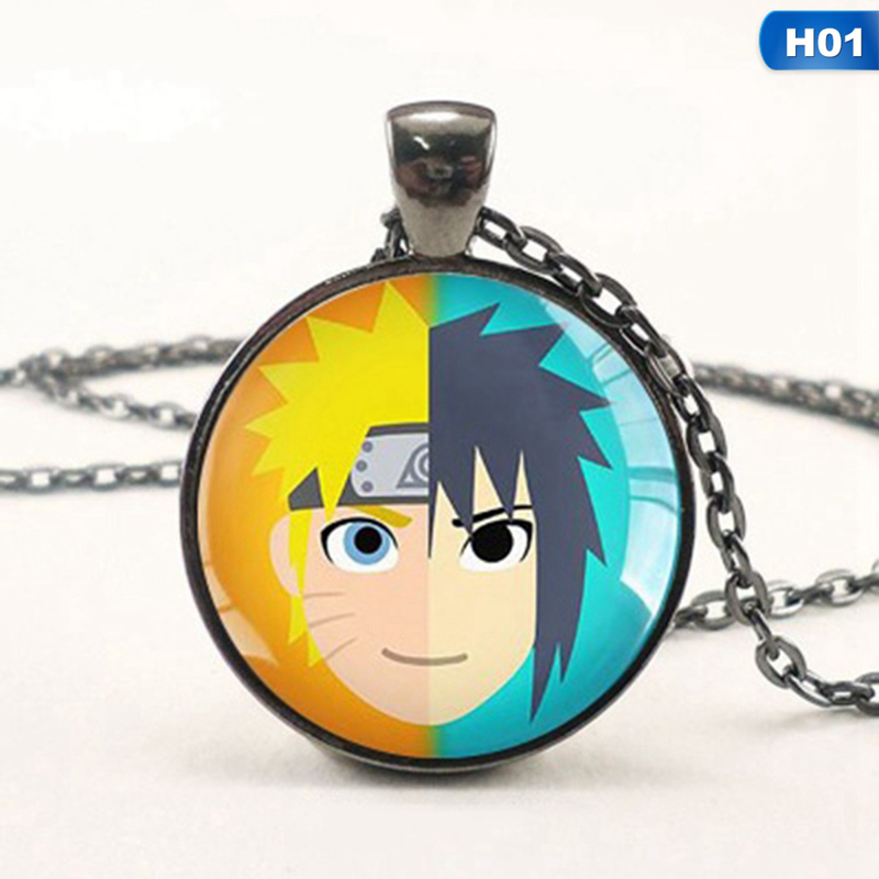 Dây Chuyền Mặt Phối Kính Họa Tiết Phong Cách Naruto