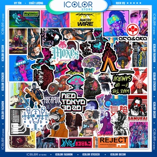 [100 STICKER NGẦU 3] Sticker dán hoạt hình nhiều mẫu chống nước sticker dán mũ bảo hiểm vali laptop 030