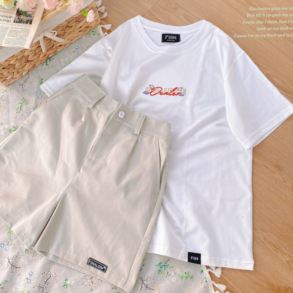 Quần shorts kaki FIINALISM / FIINTASY nhiều màu form rộng dễ mặc basic unisex ulzzang - Made by Toneontone TOT