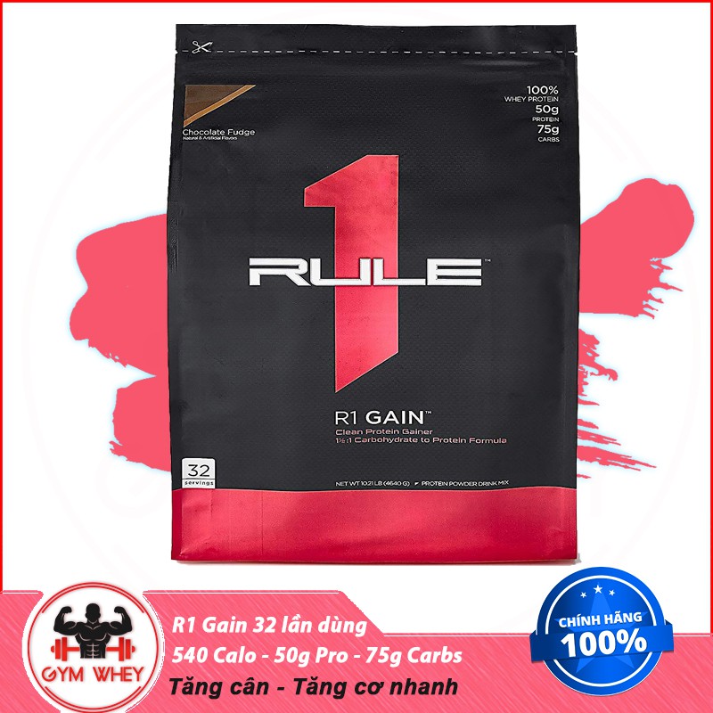 Sữa Dinh Dưỡng Hỗ Trợ Tăng Cân Tăng Cơ Trung Năng Lượng Mass Rule1 R1 Gain 10lbs (4.6kg) 32 Lần Dùng