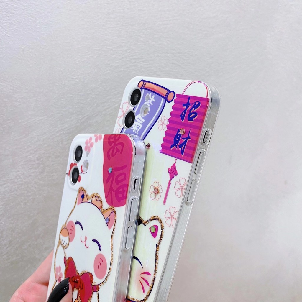 Ốp Điện Thoại Hình Mèo May Mắn Cho Iphone 12 11 Pro Max Xr Xmax Se2 | BigBuy360 - bigbuy360.vn