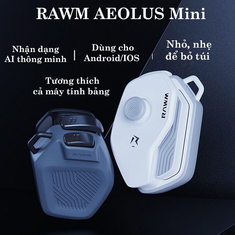 Tay cầm chơi game thông minh RAWM AEOLUS MINI, Nút bấm chính hãng
