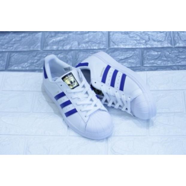 SẴN Giày Adidas Superstar xọc xanh tem vàng 100% chính hãng [hàng đẹp ] BH 2 Năm 2020 New Có Sẵn .