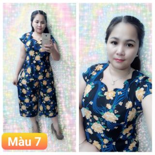 Đồ bộ lửng ống rộng thun gân size 2.3.4.5 từ 50-70kg