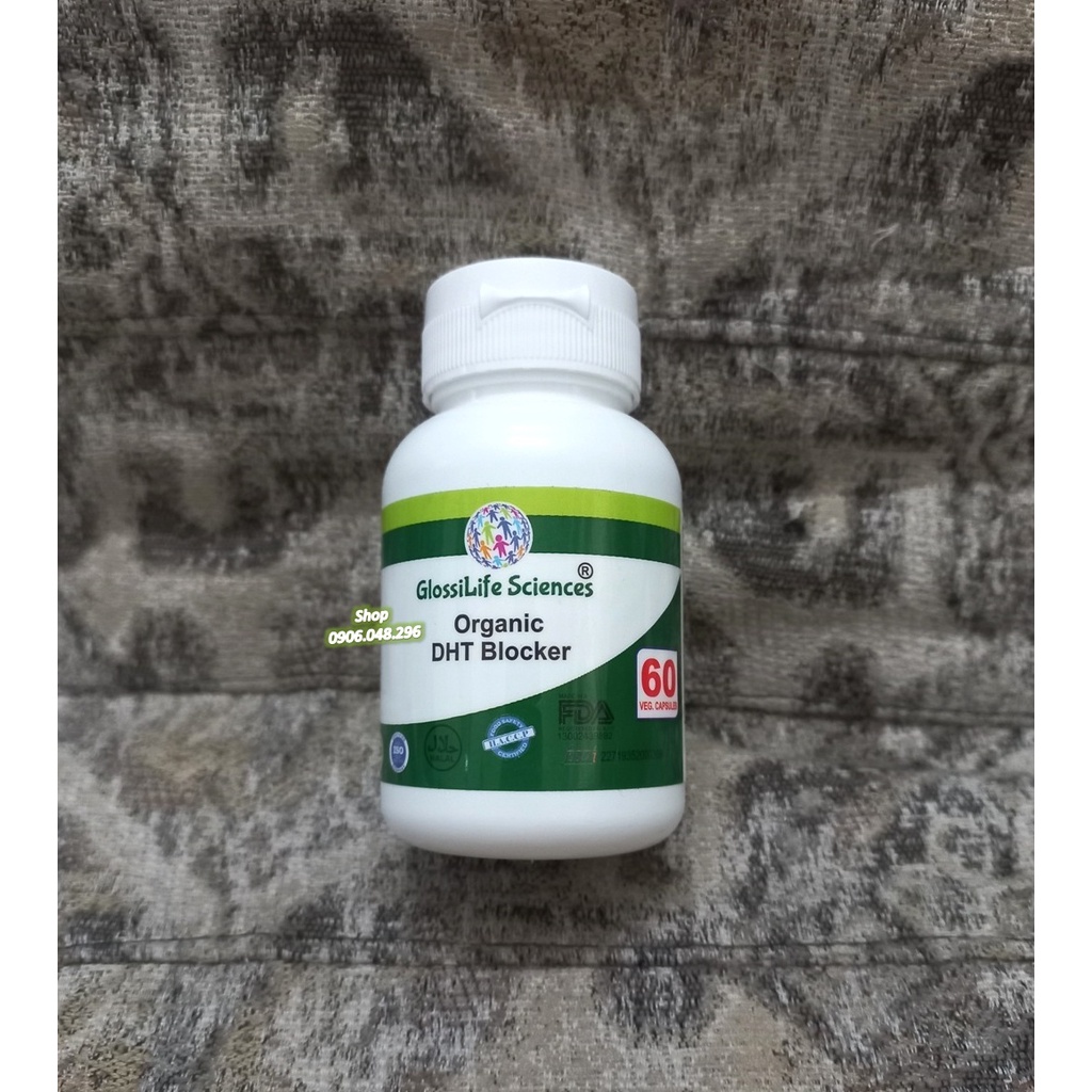 Viên Uống Organic DHT Blocker hỗ trợ ngăn rụng tóc cho Nam giới , Dùng Riêng lẻ ... hay Dùng với minoxidil , Morr F5 .