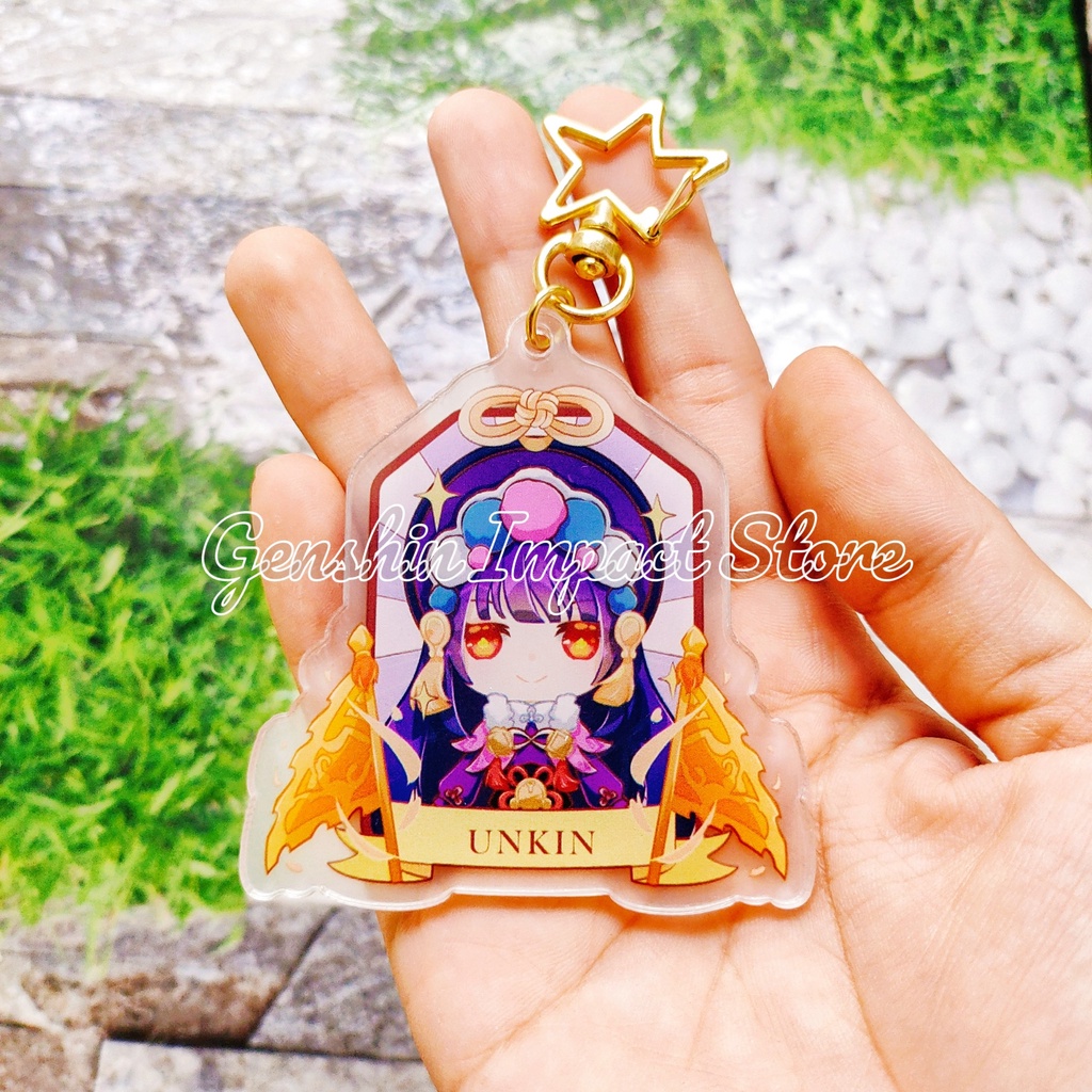 Yun Jin yunjin Móc khóa Genshin Impact ver may mắn M13 (in giữa acrylic)