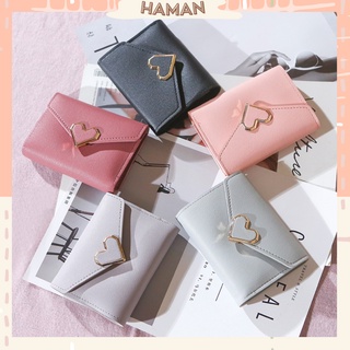 Ví nữ ngắn đẹp cầm tay mini nhỏ gọn bỏ túi nhiều ngăn dễ thương V09 - HAMAN