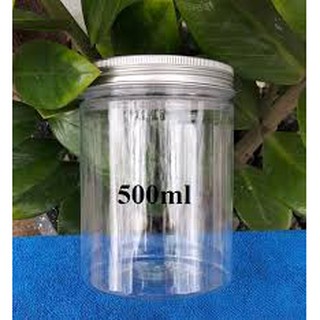 Hủ nhựa pet nắp nhôm cao cấp 500g - 1 cái